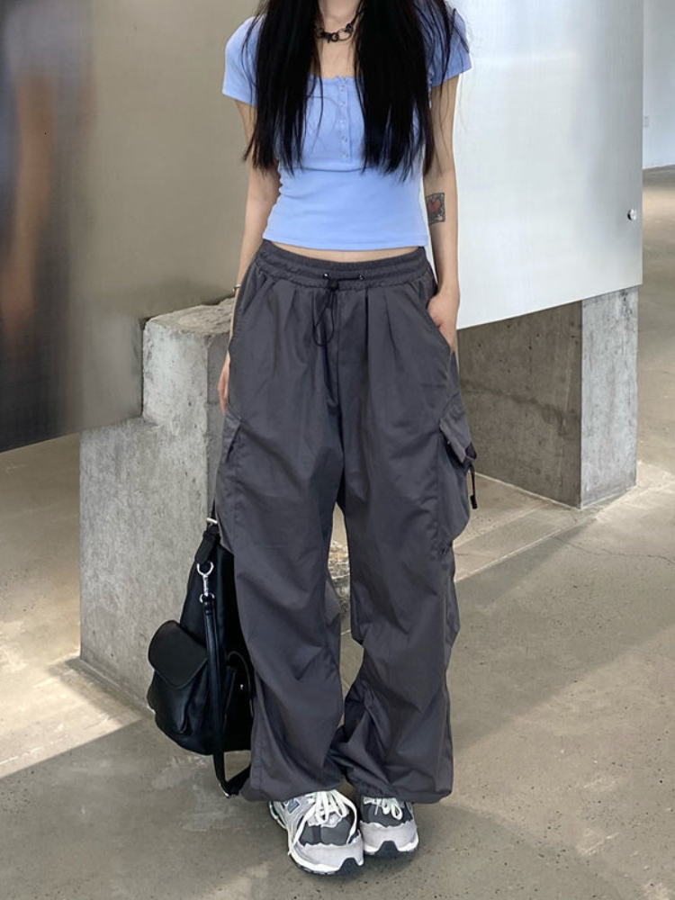 Men s Pants Y2K Women Streetwear Techwear Cargo Korean Harajuku Casual Parachute for Men Sweatpants Wide Leg Joggers Trousers Clothes 230103