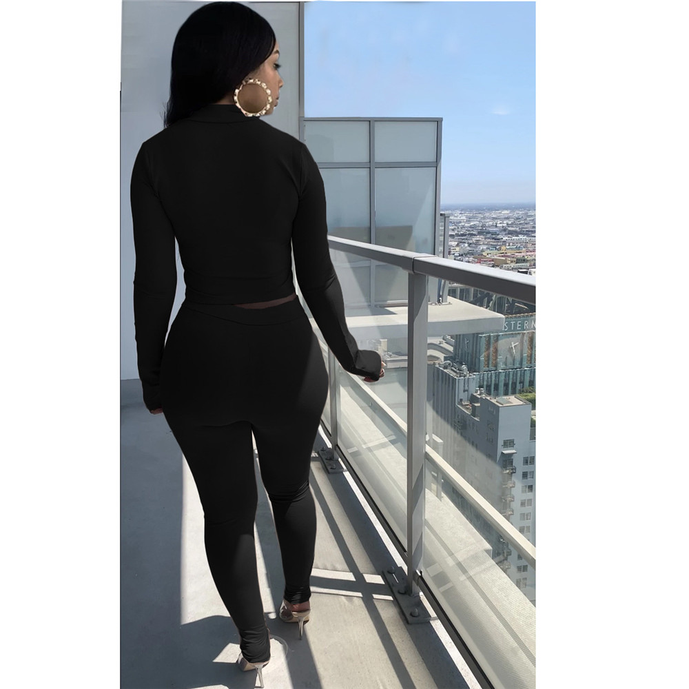 Fall Winter Women Tracksuits Plus size 2XL Outfits Long Sleeve Jacket and Pants Casual Solid Sportswear Outwork Sweatsuits Outdoor Jogger Suits Clothi