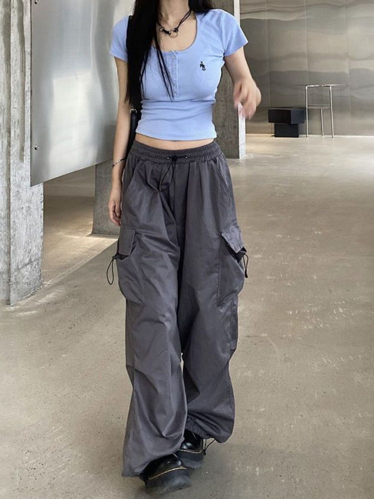 Men s Pants Y2K Women Streetwear Techwear Cargo Korean Harajuku Casual Parachute for Men Sweatpants Wide Leg Joggers Trousers Clothes 230103