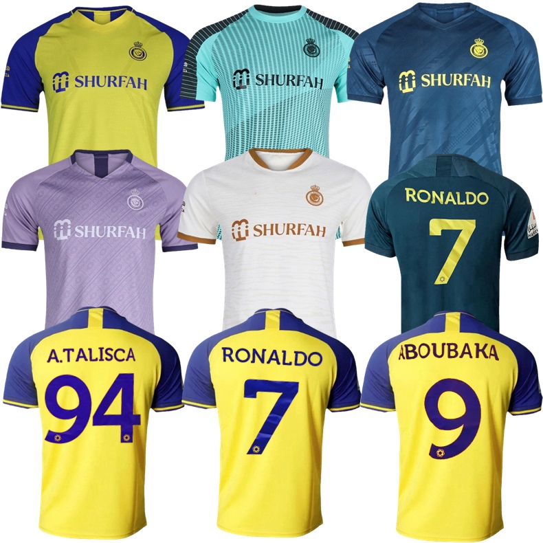 2022 2023 Al Nassr soccer jerseys 22/23 Shabab Saudi Talisca Gonzalo Martinez GHAREEB Luiz Gustavo Aboubakar Ronaldo The International Home Away Al-Nasr, 22 23 4th jersey
2022 2023 Al Nassr soccer jerseys 22/23 Shabab Saudi Talisca Gonzalo Martinez GHAREEB Luiz Gustavo Aboubakar Ronaldo The International Home Away Al-Nasr, 22 23 4th jersey
