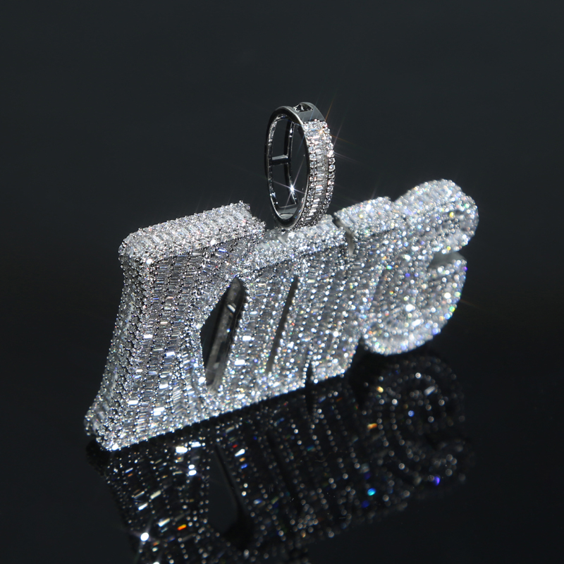 Iced Out Bling Cz Letter KING Pendant Chain Necklaces for Women Men HipHop Party Fashion Male Jewellery