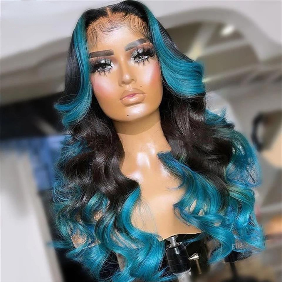 Ash Blonde Highlights 13X4 Lace Front Human Hair For Women Black Roots Ombre Body Wave Synthetic Wig Pre Plucked 250820