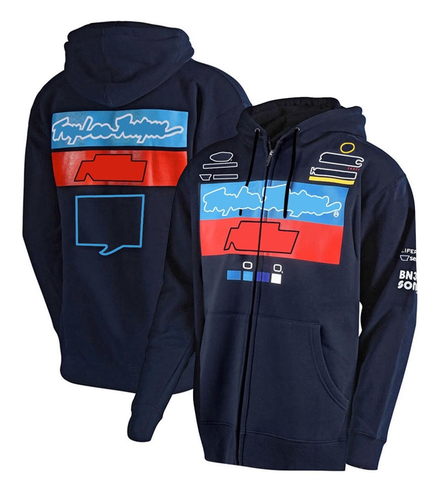 Motorcycle Racing Hoodie Off Road Warm Zipper Hoodies Outdoor Motocross Oversized Windproof Sweatshirts Winter Men Print Jacket