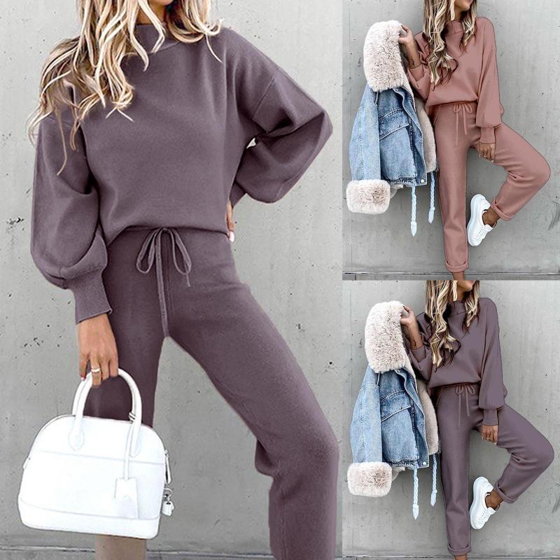 Women' Two Piece Pants Tracksuit Suit Spring Autumn Solid Casual Women 2 Pieces Set Sports Sweatshirts Pullover Sweatpants Sportswear
Women' Two Piece Pants Tracksuit Suit Spring Autumn Solid Casual Women 2 Pieces Set Sports Sweatshirts Pullover Sweatpants Sportswear
