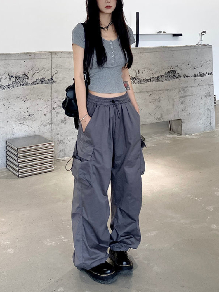 Men s Pants Y2K Women Streetwear Techwear Cargo Korean Harajuku Casual Parachute for Men Sweatpants Wide Leg Joggers Trousers Clothes 230103