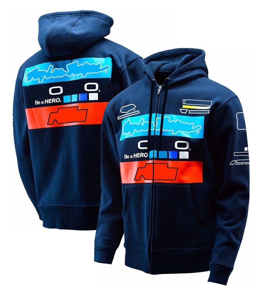 Motorcycle Racing Hoodie Off Road Warm Zipper Hoodies Outdoor Motocross Oversized Windproof Sweatshirts Winter Men Print Jacket
