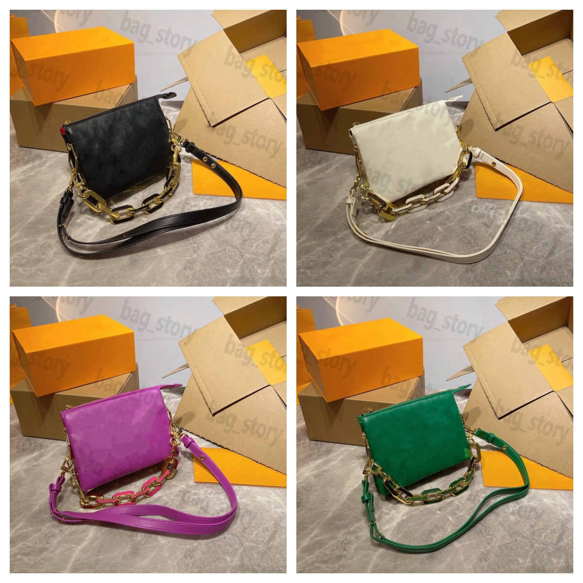 Womens Coussins Bag Chunk Gold Chains Zip Wallets Adjustable Leather Strap For Shoulder Carry Purse Embossed Monograms Flap One Color Handbag Ladies Evening Hobo
Womens Coussins Bag Chunk Gold Chains Zip Wallets Adjustable Leather Strap For Shoulder Carry Purse Embossed Monograms Flap One Color Handbag Ladies Evening Hobo