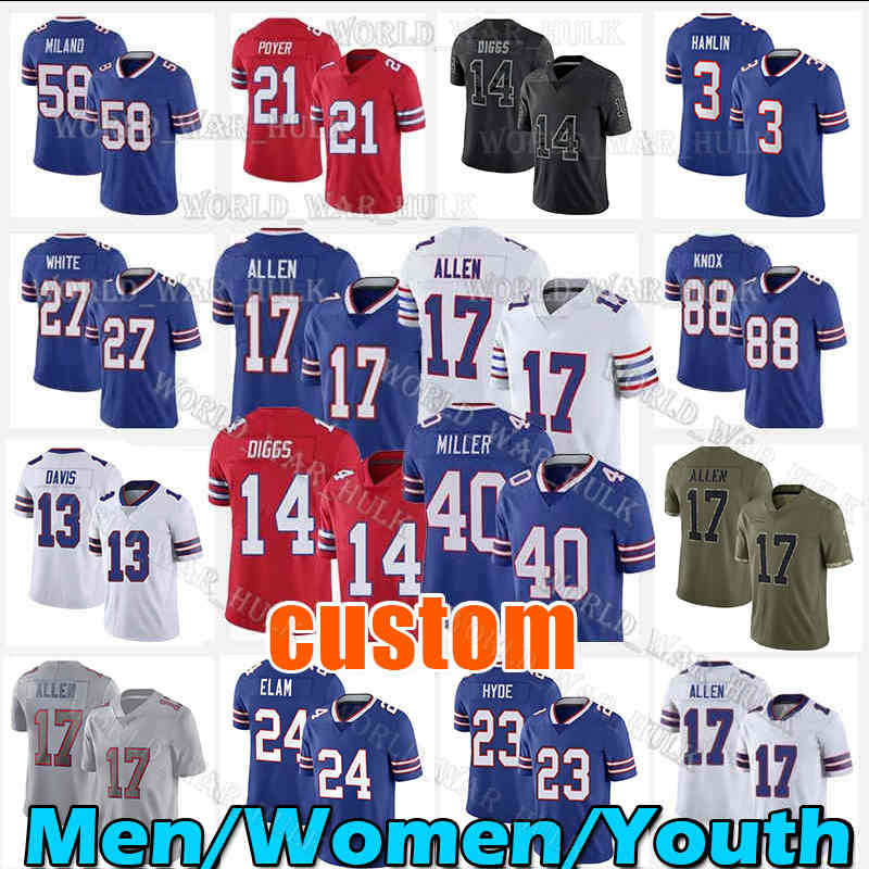 17 Josh Allen Football Jersey Buffalos Damar Hamlin Stefon Diggs Von Miller Gabriel Davis Billes Dawson Knox Micah Hyde Kaiir Elam, Custom men jersey(b e)
17 Josh Allen Football Jersey Buffalos Damar Hamlin Stefon Diggs Von Miller Gabriel Davis Billes Dawson Knox Micah Hyde Kaiir Elam, Custom men jersey(b e)