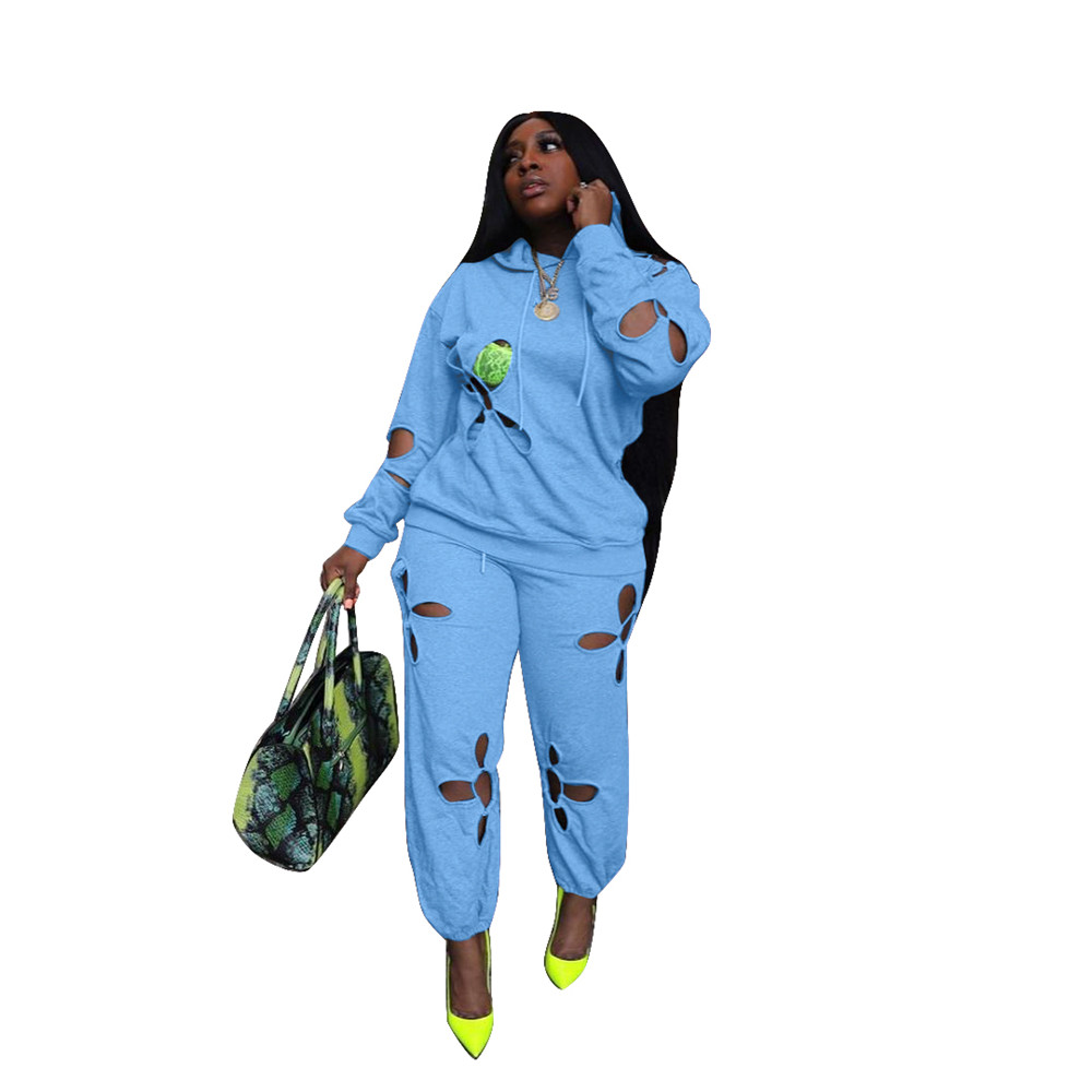 Fall Winter Women Cotton Tracksuits 2XL Sweatsuits Long Sleeve Outfits Pullover Hooded Hoodie and Jogging Sweatpants Two Piece Sets Casual Sportswear 