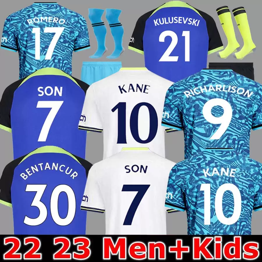 Men KIDS 22 23 SON Soccer Jerseys 2022 2023 jersey Football shirt third LUCAS Loris ROMERO PERISIC SPENCE KULUSEVSKI BENTANCUR KANE RICHARLISON LENGLET SKIPP, Image
Men KIDS 22 23 SON Soccer Jerseys 2022 2023 jersey Football shirt third LUCAS Loris ROMERO PERISIC SPENCE KULUSEVSKI BENTANCUR KANE RICHARLISON LENGLET SKIPP, Image