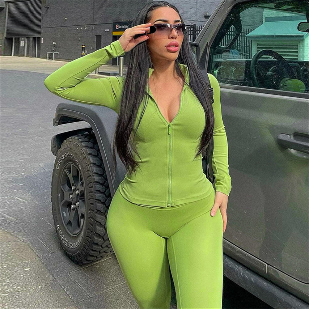 Fall Winter Tracksuits Women Outfits Plus size 2XL Long Sleeve Jacket and Pants Two Piece Sets Casual Workout Sportswear Solid Sweatsuits Jogging suit
