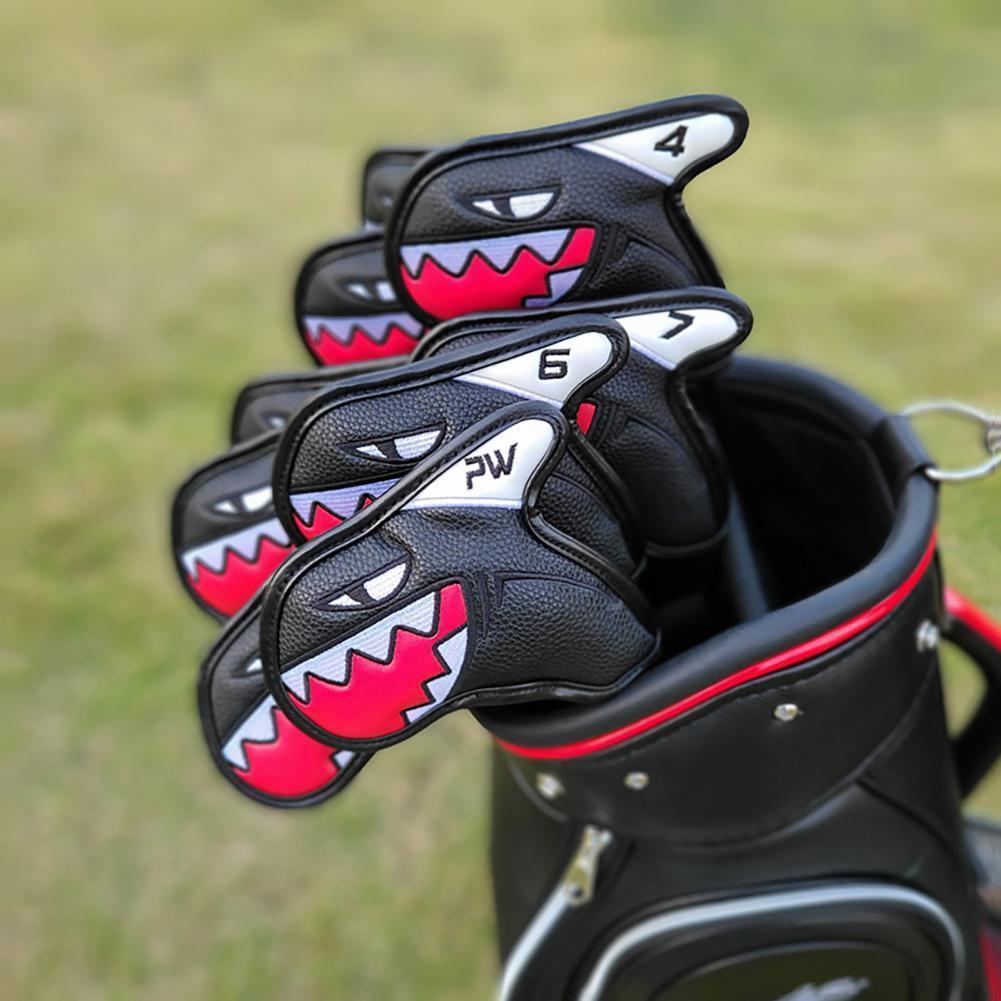 Other Golf Products 9PcsLightweightWaterproofFaux Leather Club Covers Shark Shape Iron Head Covers Accessories 230103
Other Golf Products 9PcsLightweightWaterproofFaux Leather Club Covers Shark Shape Iron Head Covers Accessories 230103