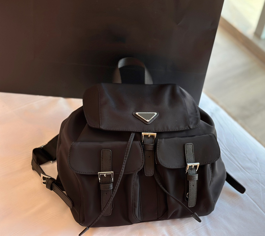 Unisex fashion handbags Nylon Backpack School bag Black Back Pack Triangle Sign Shoulder Bags Multiple Pockets
Unisex fashion handbags Nylon Backpack School bag Black Back Pack Triangle Sign Shoulder Bags Multiple Pockets