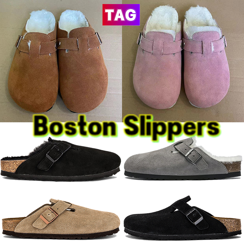 New Germany Slippers Mens Womens Fur Boston Shearling Suede Clogs Slide Fashion Luxury Men Ladies Soft Footbed Leather Clogs Slipper Favourite Beach Sandals, 10 smooth leather khaki 
New Germany Slippers Mens Womens Fur Boston Shearling Suede Clogs Slide Fashion Luxury Men Ladies Soft Footbed Leather Clogs Slipper Favourite Beach Sandals, 10 smooth leather khaki