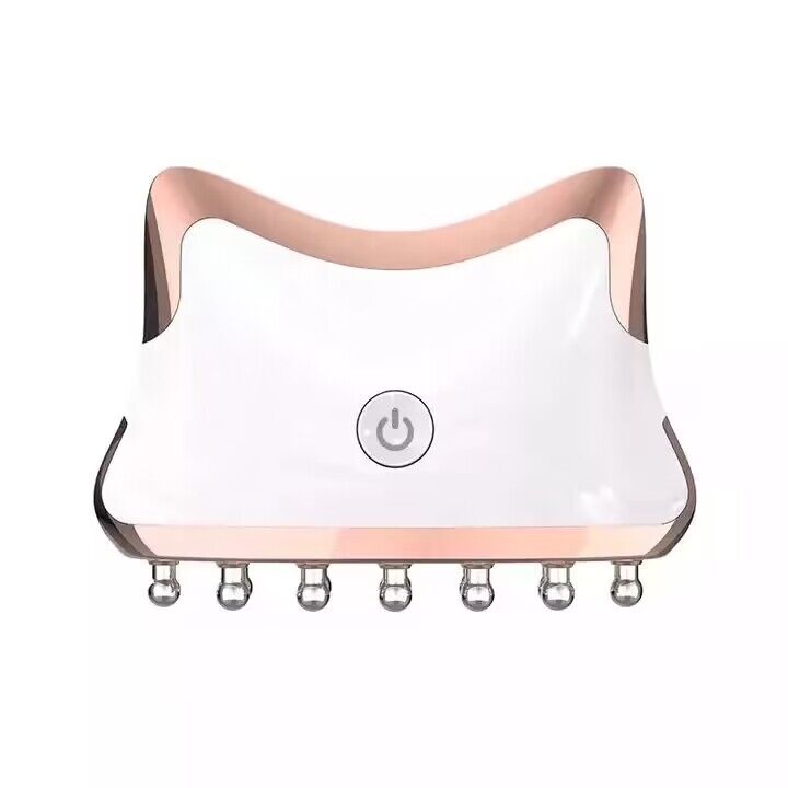 Home Beauty Instrument Multifunctional micro electric meridians brush neck face EMS scraping plate portable device
