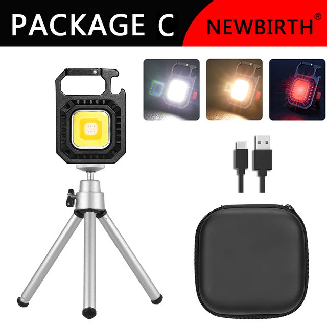 Multifunctional Mini COB Keychain Led Lights USB Charging Emergency Lamps Strong Magnetic Repair Work Outdoor Camping Light