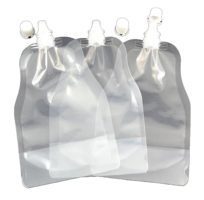 250ml Stand-up Transparent Plastic Drink Packaging Bag Spout Pouch for Beverage Liquid DIY Juice Milk Coffee
