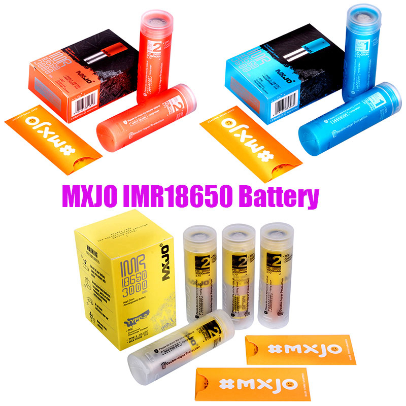 Authentic MXJO 18650 Battery Blackcell IMR18650 Type 1 2 Yellow Blue Red 3000mAh 3100mAh 3500mAh 20A 3.7V Rechargeable Lithium Cells Vape Mod Batteries Genuine
Authentic MXJO 18650 Battery Blackcell IMR18650 Type 1 2 Yellow Blue Red 3000mAh 3100mAh 3500mAh 20A 3.7V Rechargeable Lithium Cells Vape Mod Batteries Genuine