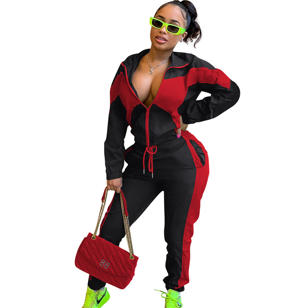 Wholesale Tracksuits Women Two Piece Sets Fall Winter Clothes Outfits Long Sleeve Jacket and Pants Sportswear Outwork Sweatsuits Jogger Suits 8650