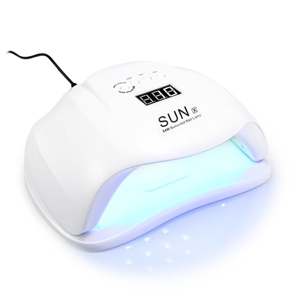 54W UV LED Lamp Nail Dryer Potherapy Fingernail Toenail Nail Gel Polish Curing Lamp Professional Manicure Pedicure Machine283M, White eu plug
54W UV LED Lamp Nail Dryer Potherapy Fingernail Toenail Nail Gel Polish Curing Lamp Professional Manicure Pedicure Machine283M, White eu plug