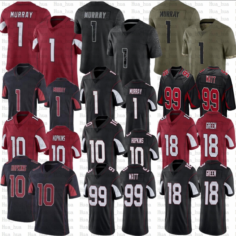 Men Women youth 1 Kyler Murray Football jerseys 10 DeAndre Hopkins 99 J.J. Watt 18 AJ Green stitched jersey, As
Men Women youth 1 Kyler Murray Football jerseys 10 DeAndre Hopkins 99 J.J. Watt 18 AJ Green stitched jersey, As