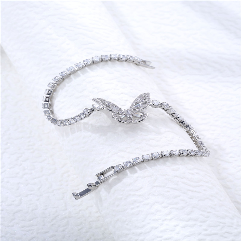 Bracelet For Women 925 Sterling Silver Round Cut 5A Cubic Zircon Butterfly Bangle Luxury Ins Top Selling Wedding Lover Gift Jewelry - view 5