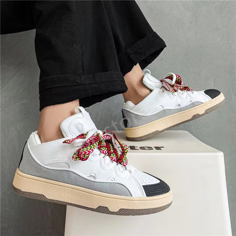 Luxury lanvins casual shoes men women sneaker designer shoe outdoor curb leather sneakers mens womens classic trainers lace-up trainer with tag, Color 4
Luxury lanvins casual shoes men women sneaker designer shoe outdoor curb leather sneakers mens womens classic trainers lace-up trainer with tag, Color 4