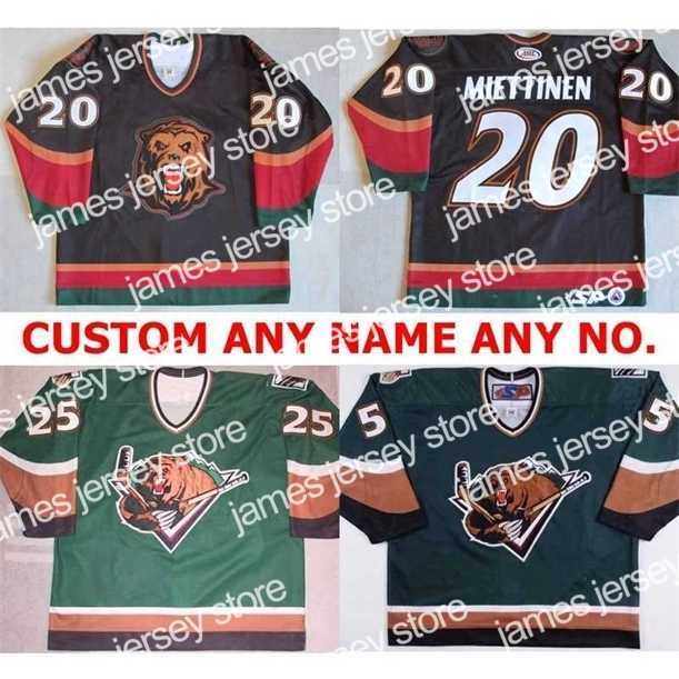 College Hockey Wears Thr 2017 New Mens Womens Kids AHL Utah Grizzlies 20 Antti Miettinen 100% Embroidery Custom Ice Hockey Jerseys Goalit Cut