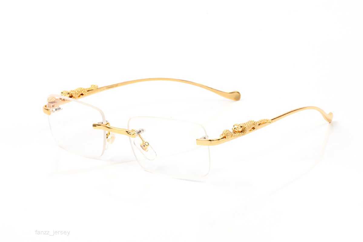 Sunglasses Designer Mens Women Trendy Gold Silver Leopard Frames Panther Sun glasses Sunshade Eyeglass Composite Metal Rimless Optical good
Sunglasses Designer Mens Women Trendy Gold Silver Leopard Frames Panther Sun glasses Sunshade Eyeglass Composite Metal Rimless Optical good