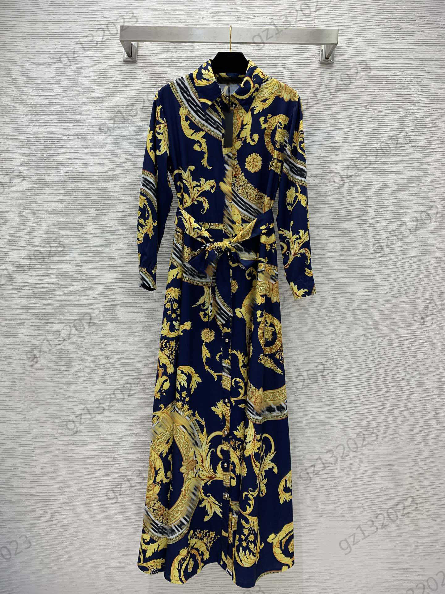Dresses For Woman Gold Pattern Retro Style Printing Long-sleeved Lapels Dress Belt Corset Waist Extended Style Slim Maxiskit 2 Colors Womens Designer Clothing, 12
Dresses For Woman Gold Pattern Retro Style Printing Long-sleeved Lapels Dress Belt Corset Waist Extended Style Slim Maxiskit 2 Colors Womens Designer Clothing, 12