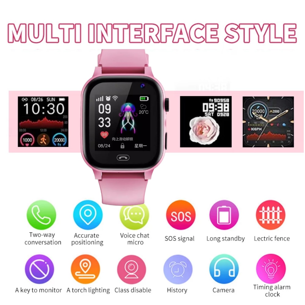 Kids Smart Watch For Children Waterproof Smartwatch Clock SIM Card Location Tracker Child Watch