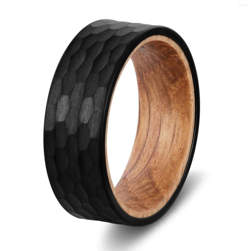 Wedding Rings Poya Fashion Mens Whiskey Barrel Wood Inlay 8mm Hammered Tungsten Ring
Wedding Rings Poya Fashion Mens Whiskey Barrel Wood Inlay 8mm Hammered Tungsten Ring