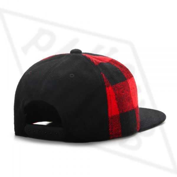 Snapbacks PANGKB Brand BL PLATED CAP red black Plaid wool snapback hat for men women adult sports hip hop outdoor Summer sun baseball cap 0105