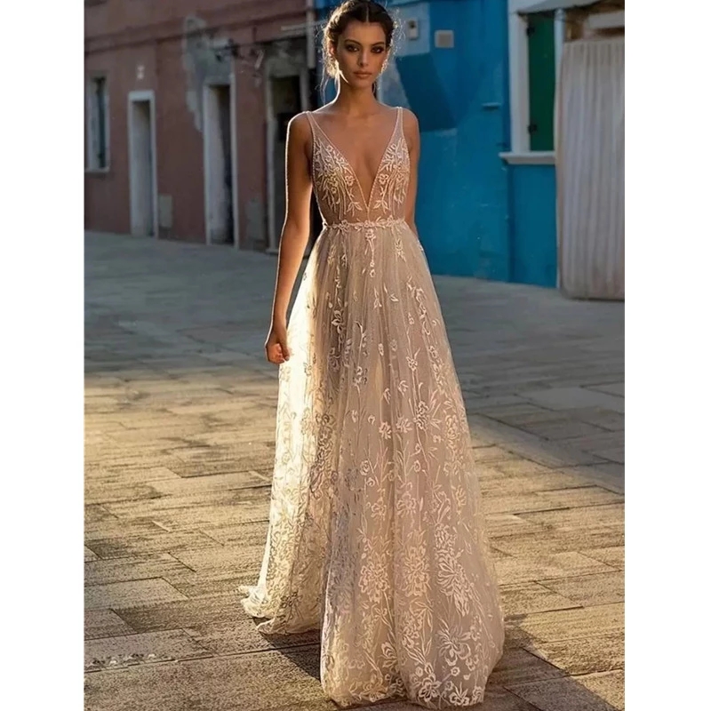 Champagne Arabic Aso Ebi Mermaid Wedding Dresses Bridal Dress High Neck Illusion Long Sleeves Lace Appliques Crystal Beads Plus Size Bride Gowns vesti