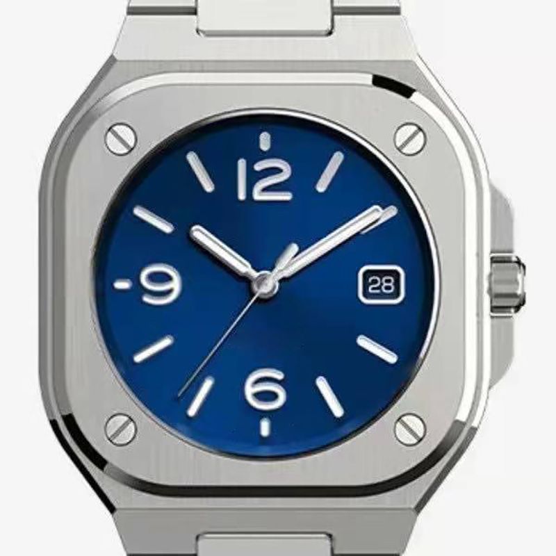 2023 New men's bell automatic quartz watch fashion calendar brown leather black rubber ross wristwatch watch gift h6, 01
2023 New men's bell automatic quartz watch fashion calendar brown leather black rubber ross wristwatch watch gift h6, 01