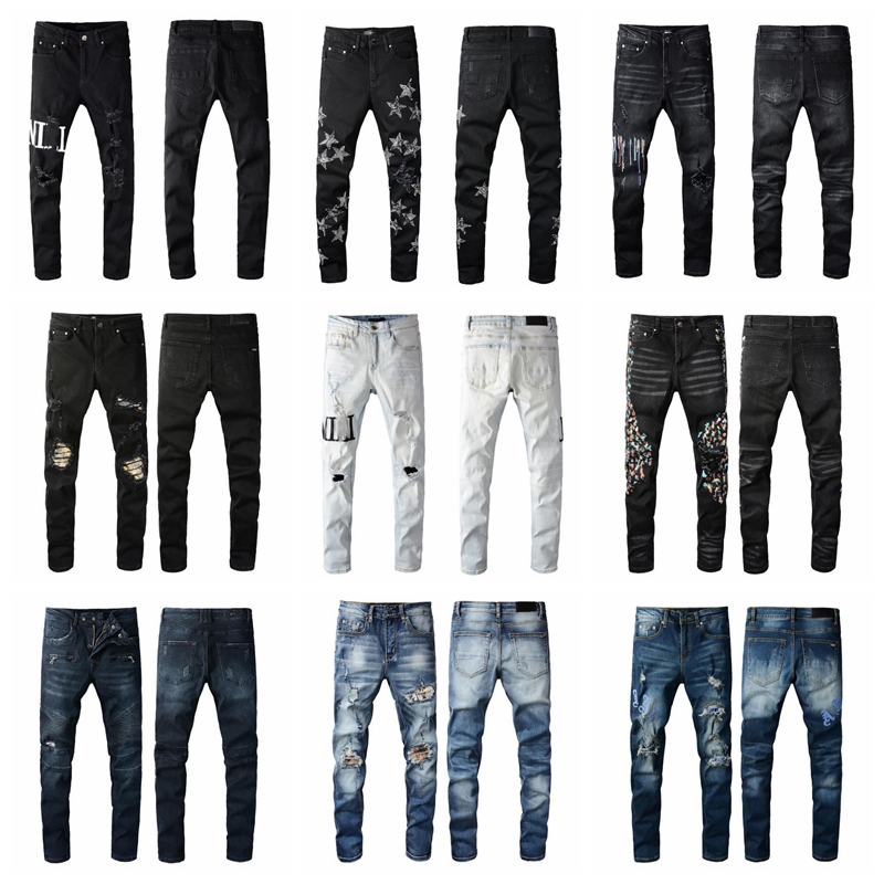 Men's amiri jeans Wholesale slp blue flare pants black destroyed mens slim denim straight biker skinny jeans Casual Long men ripped jeans Size 28-36, #5
Men's amiri jeans Wholesale slp blue flare pants black destroyed mens slim denim straight biker skinny jeans Casual Long men ripped jeans Size 28-36, #5