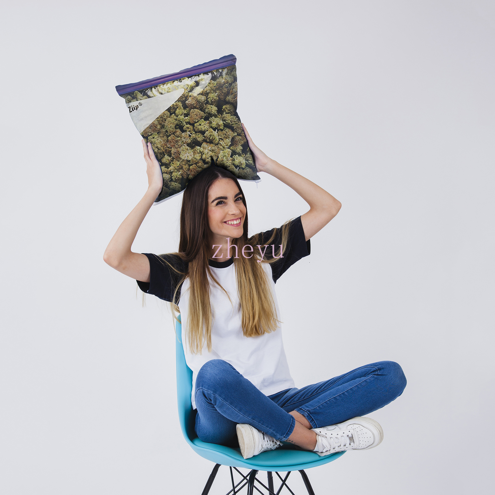 Pillow Case ZENGIA Weed Zip Lock Large Dank Throw 16x16in 18x18in Decorative Cover Cushion 230104