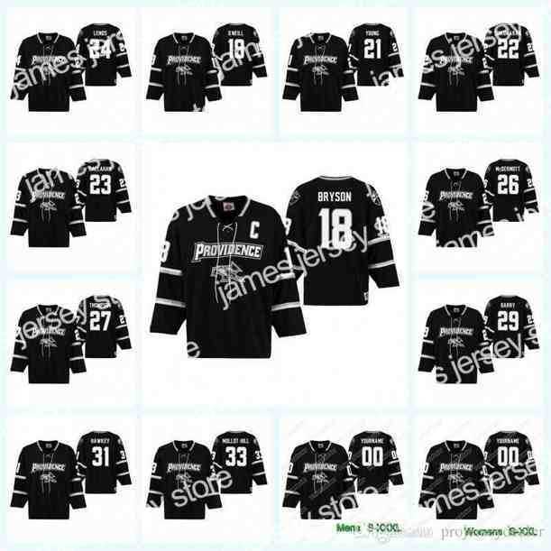 College Hockey Wears Thr Providence Friars 18 Jacob Bryson 21 Spenser Young 23 Michael Callahan 26 John McDermott 27 Tyce Thompson 31 Hayden Hawkey Hockey Jersey