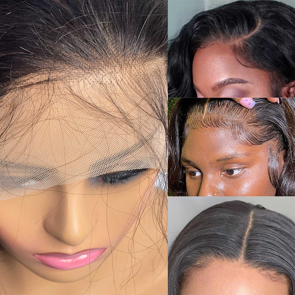 Nxy Lace Wigs Short Bob Highlight Human Hair for Black Women t Part Brazilian Pre Plucked with Baby Body Wave Front 230106