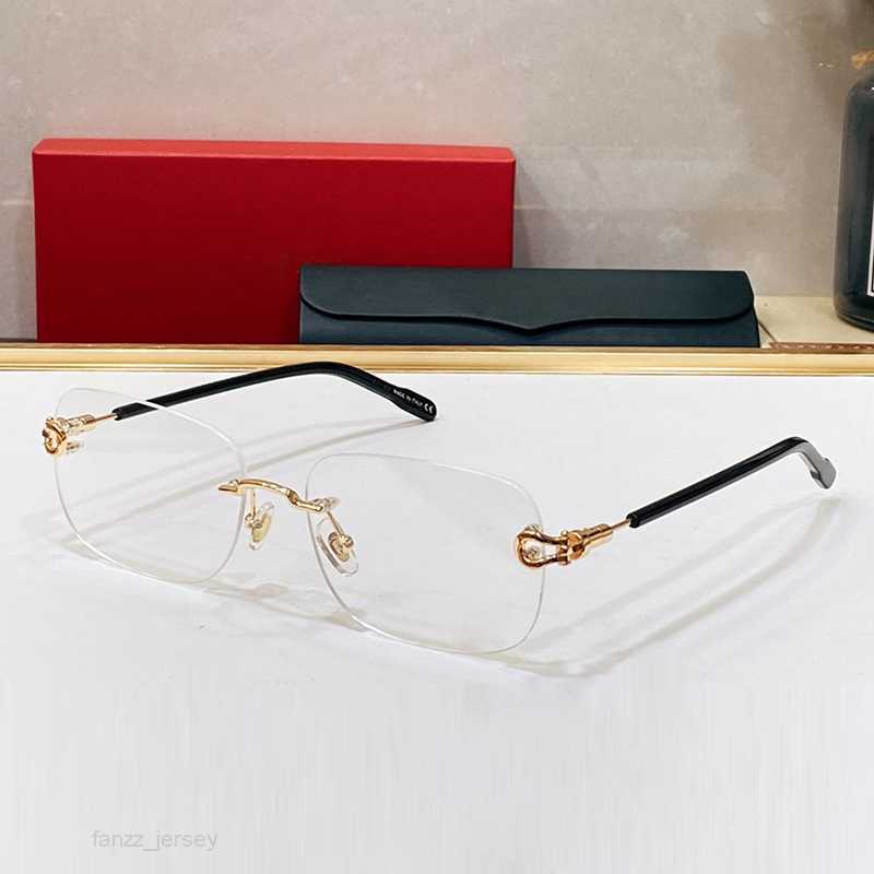 Fashion Optical Frames Rimless Horseshoe Buckle Metal Buffalo Horn Glasses Frame Clear Rectangle Eyewear For Man Unisex Designer Sunglasses good
Fashion Optical Frames Rimless Horseshoe Buckle Metal Buffalo Horn Glasses Frame Clear Rectangle Eyewear For Man Unisex Designer Sunglasses good