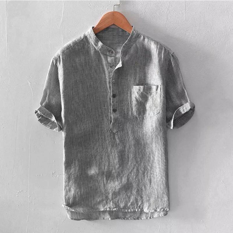 Men's Casual Shirts IN Fashion Shirt Summer Simple Baggy Stripe Cotton Top Linen Short Sleeve Male Button Pocket T Tops Blouse
Men's Casual Shirts IN Fashion Shirt Summer Simple Baggy Stripe Cotton Top Linen Short Sleeve Male Button Pocket T Tops Blouse