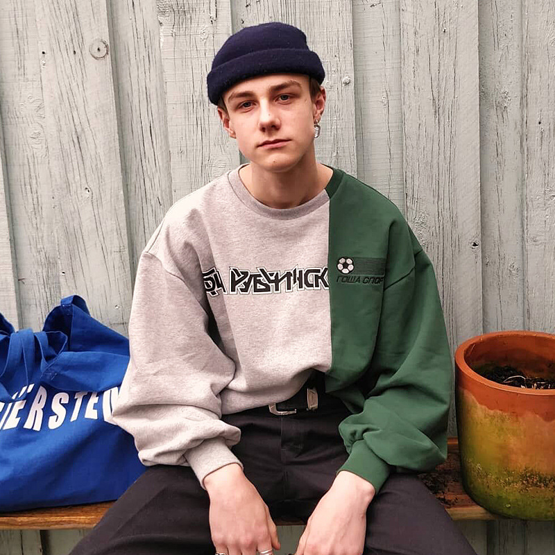 Men Women hoodies Russian Letters Printed Pullover Sweatshirt Gosha Rubchinskiy Casual Stitching Streets, Light gray and black
Men Women hoodies Russian Letters Printed Pullover Sweatshirt Gosha Rubchinskiy Casual Stitching Streets, Light gray and black