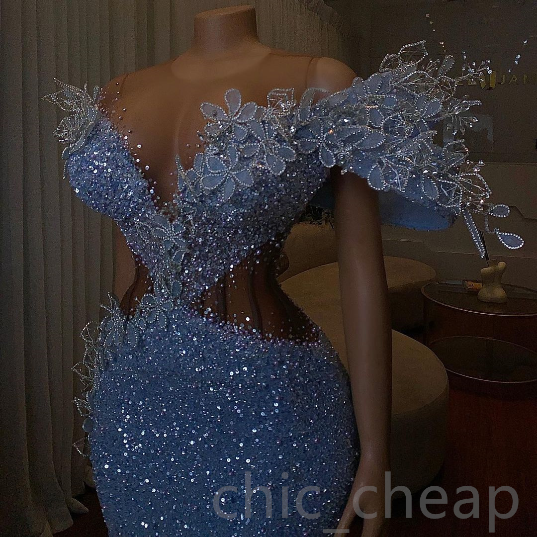 2023 Arabic Aso Ebi Luxurious Mermaid Prom Dresses Beaded Crystals Evening Formal Party Second Reception Birthday Engagement Gowns Dress ZJ211