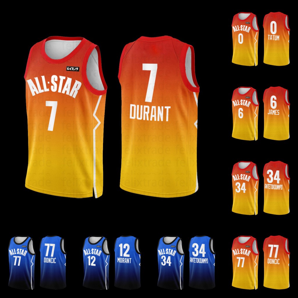 2023 Maglia Da Basket All-Star Keven 7 Durant Jayson 0 Tatum Harden Lebron 6 Ja…