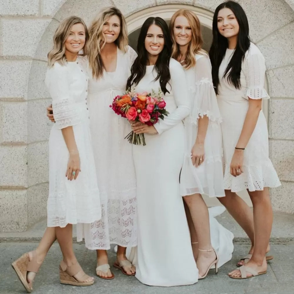 Satin Mermaid Modest Bridal Gowns Long Sleeves Elegant Country Western Women Modest Custom Made Wedding Dresses