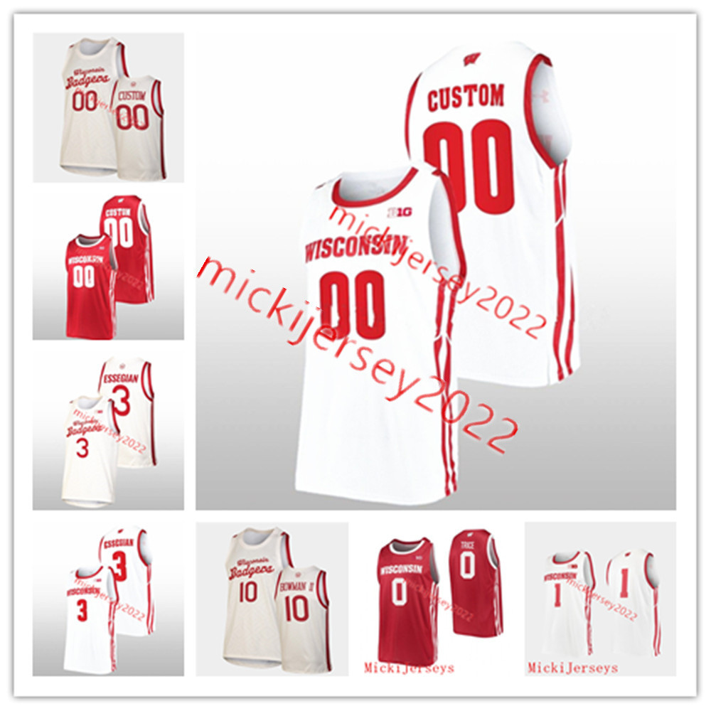 Wisconsin Badgers Basketball Jersey Custom Stitched Mens Youth Connor Essegian Kamari McGee Max Klesmit Jahcobi Neath Jordon Davis Tyler Wahl Wisconsin Jerseys, White
Wisconsin Badgers Basketball Jersey Custom Stitched Mens Youth Connor Essegian Kamari McGee Max Klesmit Jahcobi Neath Jordon Davis Tyler Wahl Wisconsin Jerseys, White