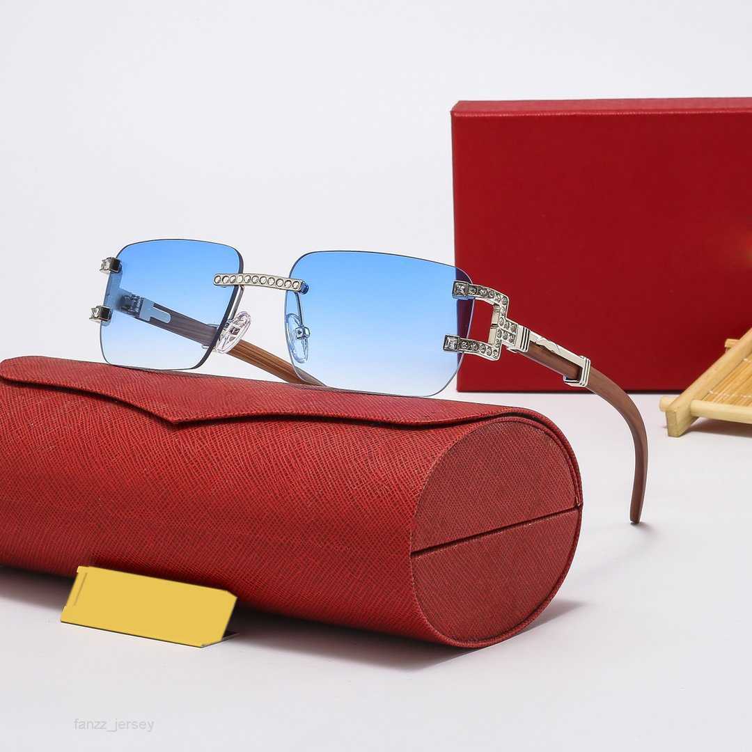 Fashion Designer Sunglasses for Mens Woman Silver Metal Diamond Cut Frame Blue Lens Wood Sunglass Rimless Black Buffalo Horn Sun glasses good
Fashion Designer Sunglasses for Mens Woman Silver Metal Diamond Cut Frame Blue Lens Wood Sunglass Rimless Black Buffalo Horn Sun glasses good