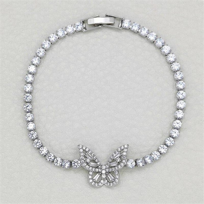Bracelet For Women 925 Sterling Silver Round Cut 5A Cubic Zircon Butterfly Bangle Luxury Ins Top Selling Wedding Lover Gift Jewelry - view 4