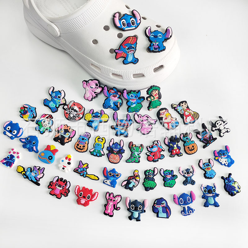 Anime charms wholesale childhood memories baby blue elf elves funny gift cartoon croc charms shoe accessories pvc decoration buckle soft rubber clog charms