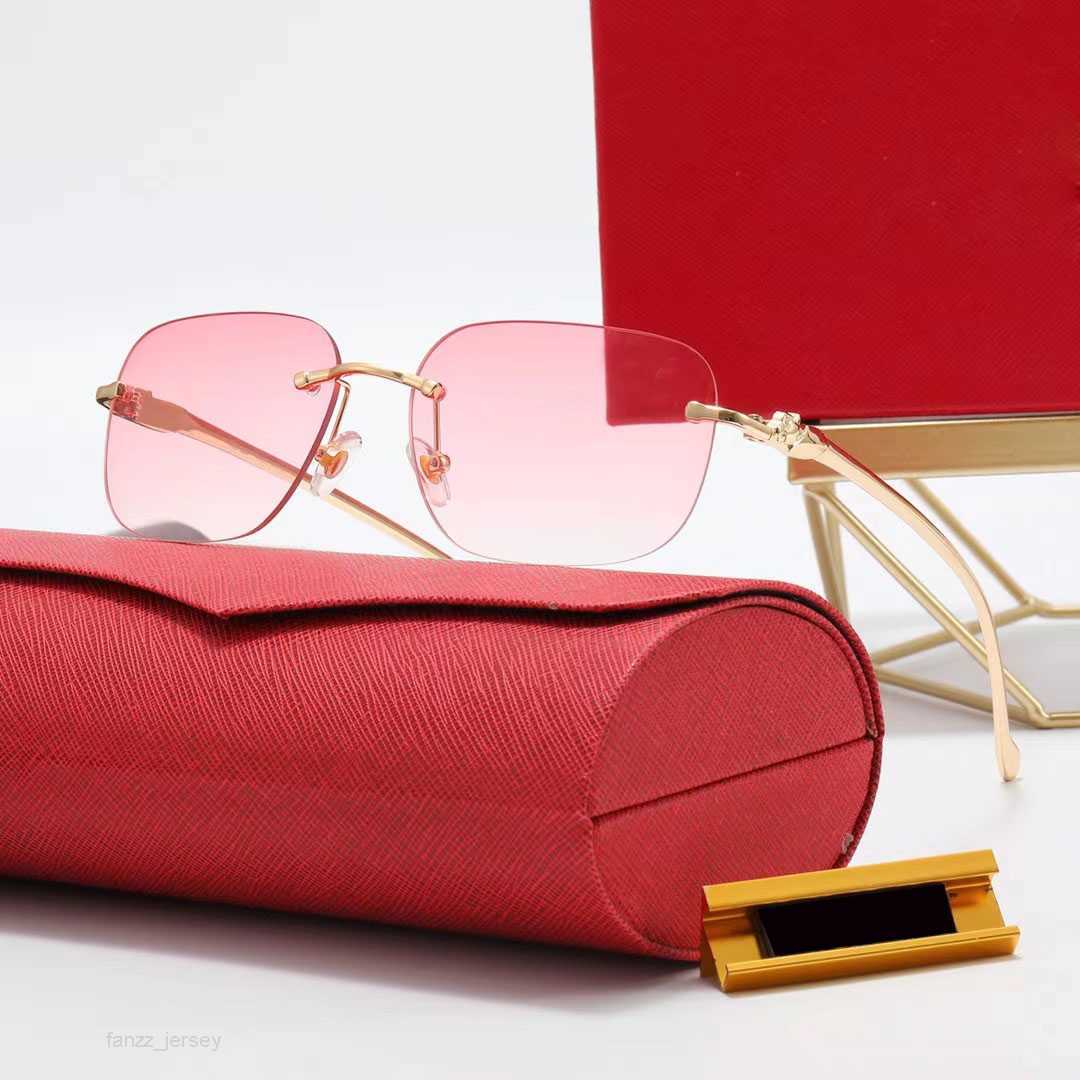Fashion Designer Sunglasses For Women Vintage Mens Carti Buffalo Horn Glasses Panther Gold Silver Metal Legs Rimless Sunglass Mens Travel good
Fashion Designer Sunglasses For Women Vintage Mens Carti Buffalo Horn Glasses Panther Gold Silver Metal Legs Rimless Sunglass Mens Travel good